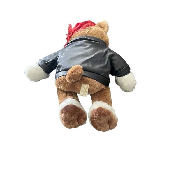 DanDee Collectors Choice Kids Tan Black Biker Bulldog W/ Leather Jacket Plush OS - Picture 11 of 12